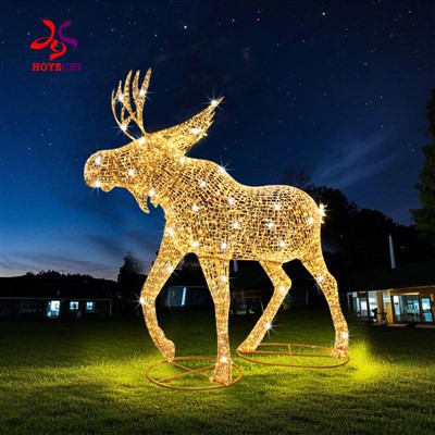 Hoyechi New 3M Outdoor Giant Christmas Moose Świąteczne oświetlenie Latarnie